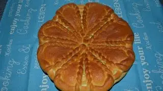 Пирог вязаный цветок.Deutsche Untertitel.Моя идея,Meine Idee,My idea.Flower Bread.КРАСИВО и ВКУСНО