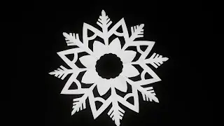 How to Make a Snowflake out of Paper | Christmas Cutting Art (1648)