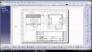 Catia Drafting/ Piston Drafting tutorial for beginners using Catia v5.