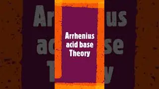 Arrhenius acid base theory