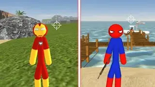 Spider Stickman Rope Hero Vs Iron Stickman Rope Hero - Android Gameplay