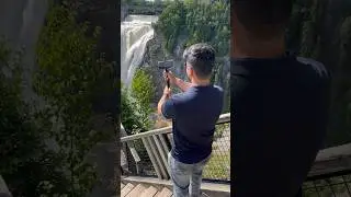 Zip-line at Montmorency Falls || Quebec City