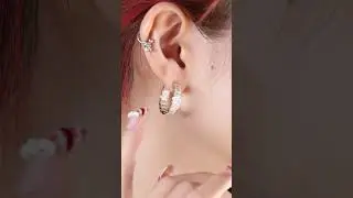 Emerald cut diamond hoop earrings