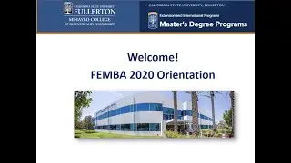 Fully Employed MBA: Graduate Program Welcome Seminar