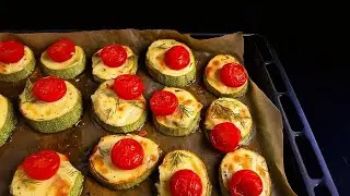 Abendessen in 10 Minuten. Gebackene Zucchini mit Käse und Knoblauch – das schmeckt so lecker!