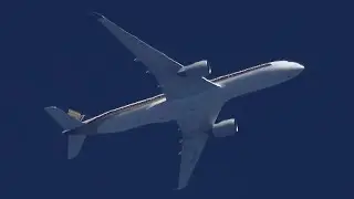 (4k) Airbus A350-941 (A359) Singapore Airlines 9V-SMU 10591m 970km/h (odległość: 23-15km)