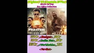 Fighter vs Captain Miller 1st Day Box Office Collection | Captain Miller vs Fighter #Dot_Movie