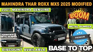 THAR ROXX MODIFIED🔥FRONT AND BACK METAL BUMPER🔥THAR LADDER & BOX🔥#tharroxx2025 