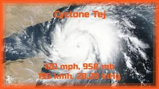 Cyclone Tej GeoColor Satellite Loop (2023)