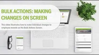 Bulk Actions: Making Changes on Screen