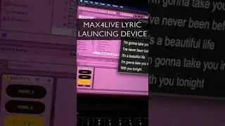 I made this Max4Live Lyric device to launch song sections with MIDI in Ableton Live.