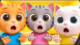 Five Little Kittens Jumping on the Bed 🐱 Bedtime Songs for Kids
