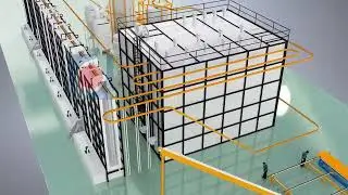 extruded aluminium profile windows doors vertical automatic powder coating line