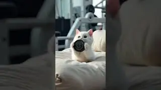 This cat exercises more than you 😺 #cat #sad #cute #exercise #motivation