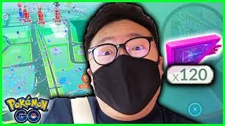 I BOUGHT 100 LURES AND LURED UP EVERY POKESTOP IN POKEMON GO