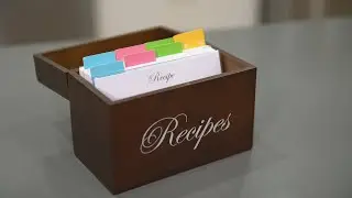 Wooden Recipe Box - Handmade Keepsake Recipe Box with Recipe Cards - Amazon Find - Stock Your Home