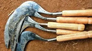 Hight Quality ASMR Blacksmith Forging Sickle in Remote Village of Sumatra Indonesia | Relaxing