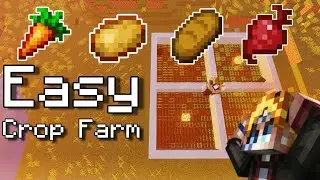 How to Build a Fully Automatic Crop Farm in Minecraft (Easy Tutorial!)🤩