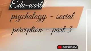 psychology - social perception part 3