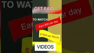 Get Paid for watching videos-$1500 per month ( Make money online 2021) #shorts