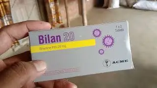 Tab.bilan 20mg.alargi, antihistamine. যেমন চুলকানি, হাঁচি ,এলার্জি, নাক দিয়ে পানি পড়া ইত্যাদি