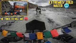 He Tried To Hit Me🤬 -Our Bikes Stuck In Heavy Water Crossing | LEH To MANALI | Part 2 | LADAKH 2021