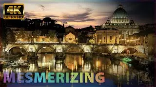 St. Angelo Bridge | Gregorian Chant | Rome at Night 🇮🇹