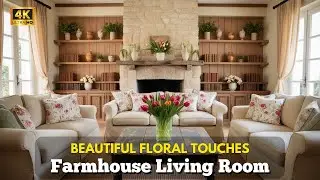 🌼 Modern Farmhouse Living Room with a Floral Twist | Simple Ideas to Refresh Your Space