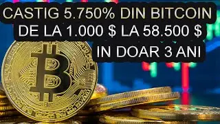 Castig 5.750% din Bitcoin cu aceasta strategie. De la 1.000 $ la 58.500 $ in doar 3 ani.
