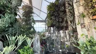 (ASMR) Cascade Garden Bio Wall & Waterfall Fountain - Longwood Gardens #fountain #botanicalgarden