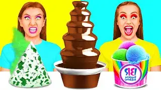 تحدي فوندو الشوكولاتة | حيل غذائية رائع HAHANOM Challenge