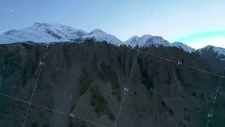 Birds eye view Incredible cinematic Himalayas Nepal mountain peaks in summer with greenery