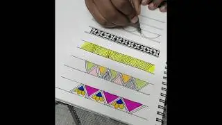 Different border styles for madhubani art - part 3