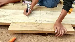 See how to draw a picture of the design on the box bed