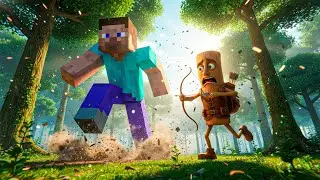 Italian Brainrot Song - Steve Minecraft Chasing Brainrots (got arrested) 🚔
