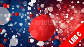 Red-White-Blue Floating Spheres Confetti | HD Stock Video (1920x1080)