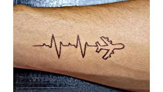 Heartbeat tattoo design || heart beat simple tattoo||#shorts