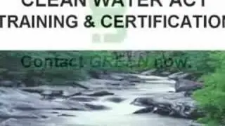 Clean Water Act Training, Clean Water Act Certification, Clean Water Act, Green Spectrum International