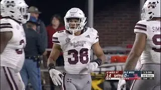 Johnathan Abram (Mississippi State DB #38) Vs. Ole Miss 2018