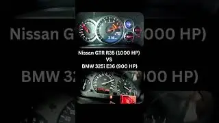 Nissan GTR R35 vs BMW 325i E36 Turbo #automobile #acceleration #jdmcars #streetracing #jdm