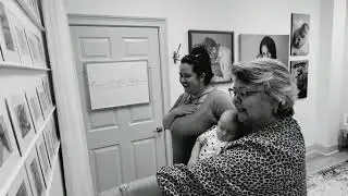 Marietta, GA newborn photographer Casey McMinn Photography. Luxury studio photography. Reveal wall.