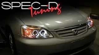 SPECDTUNING INSTALLATION VIDEO: 2001-2003 HONDA CIVIC HEAD LIGHTS / PROJECTOR HEAD LIGHTS