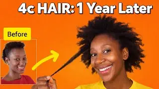 4C Hair LENGTH CHECK After 1 YEAR | Natural Growth Journey