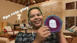 ASMR- spa role play (first time using a green screen no hate please)