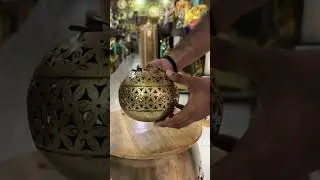 Don't Turn Off The Lights... Until You See This ✨ | Brass Jali Lantern #giftideas #homedecor