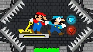 Mario HOT & Mario ICE Escape Watergirl and Fireboy (Part 28)