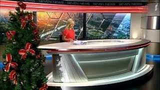 Seven News Melbourne &mdash; Первый выпуск Жаклин Фелгейт (Рождество): Монтаж [25.12.13]