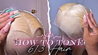 HOW TO: Tone 613 Lace Wigs QUICK and EASY tutorial ❄️👱🏾&zwj;♀️ | ​Cute bein hair