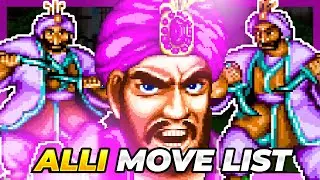 ALLI MOVE LIST - Best of Best (Arcade / 1994)