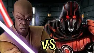 Lightsaber Duels Mace Windu vs Jedi Hunter Droid